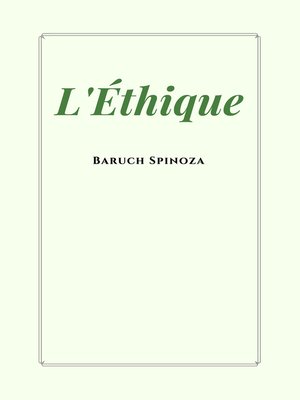 cover image of L'Éthique